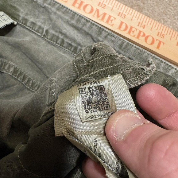 Adidas Cargo Pants 27x32 Gray Green Wide Leg Baggy Utility Paratrooper - Picture 14 of 16